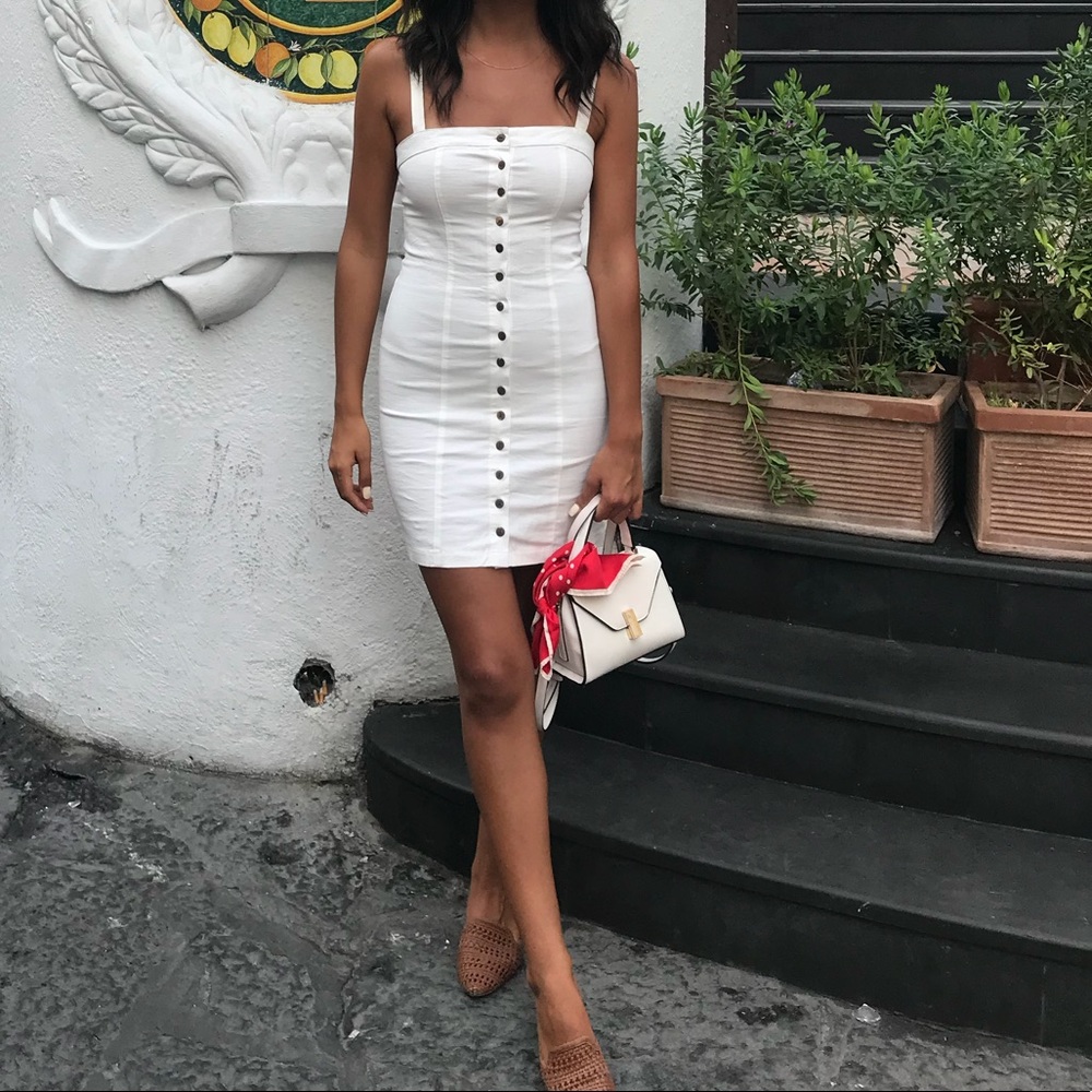 White Button Down Dress.